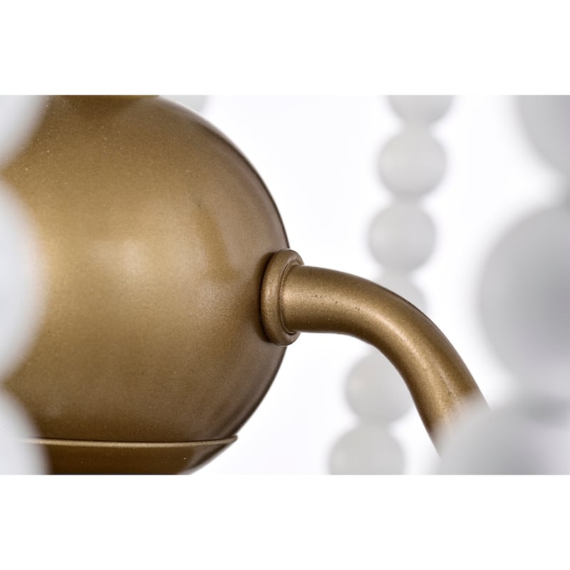 Taha 15 Inch White Beads Candle Flush Mount 3-Light