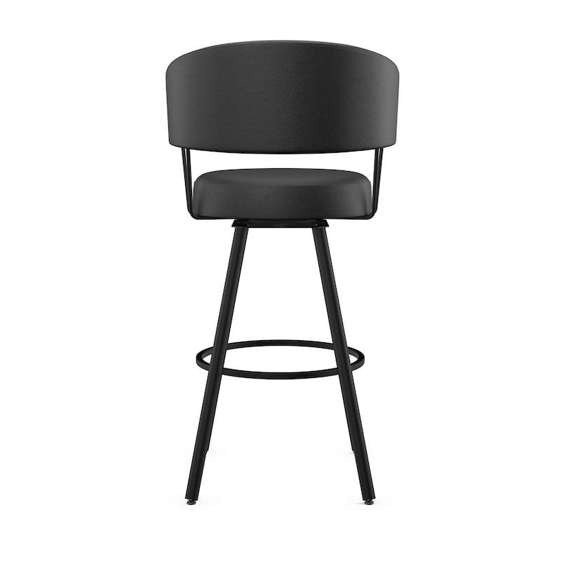 Amisco Corey Swivel Counter and Bar Stool, Upholstered with Metal Legs