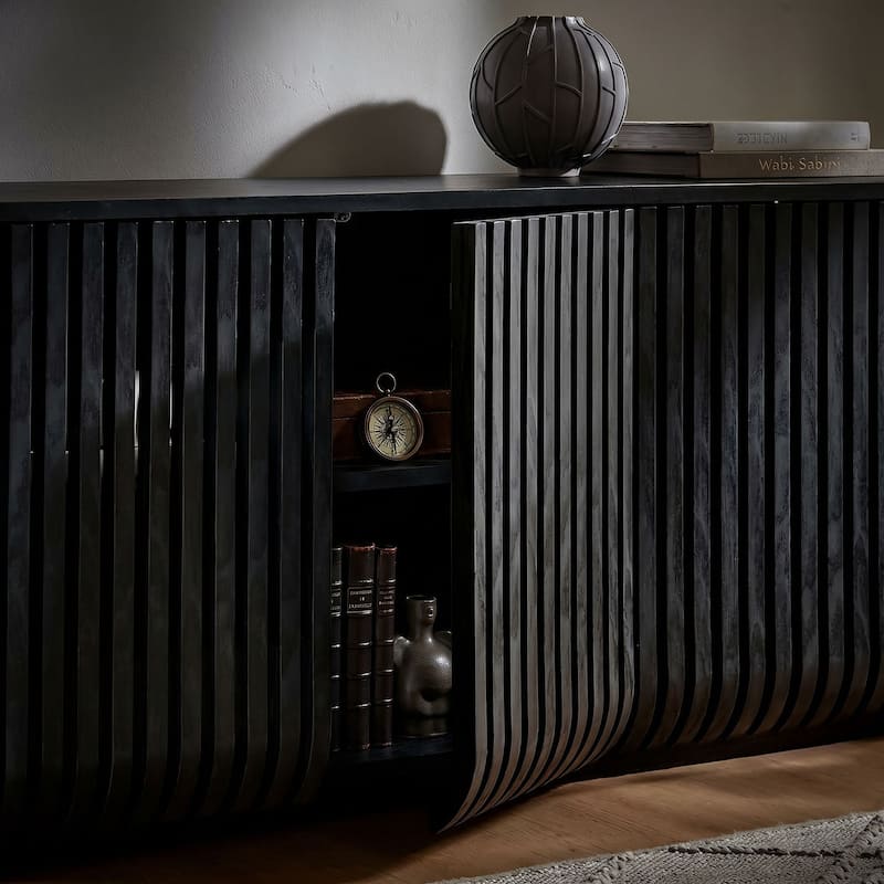 Fortitude 75" Curved Sideboard Storage Cabinet
