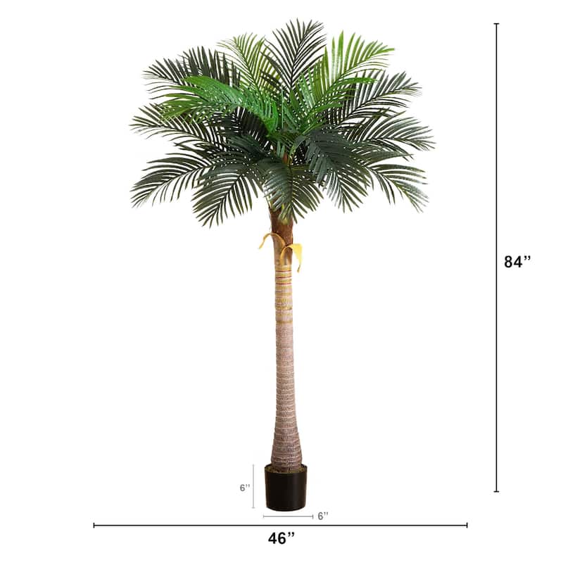 Coconut Palm Potted Artificial Tree - 7'