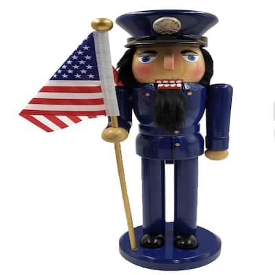 14 inch Air Force Nutcracker - blue
