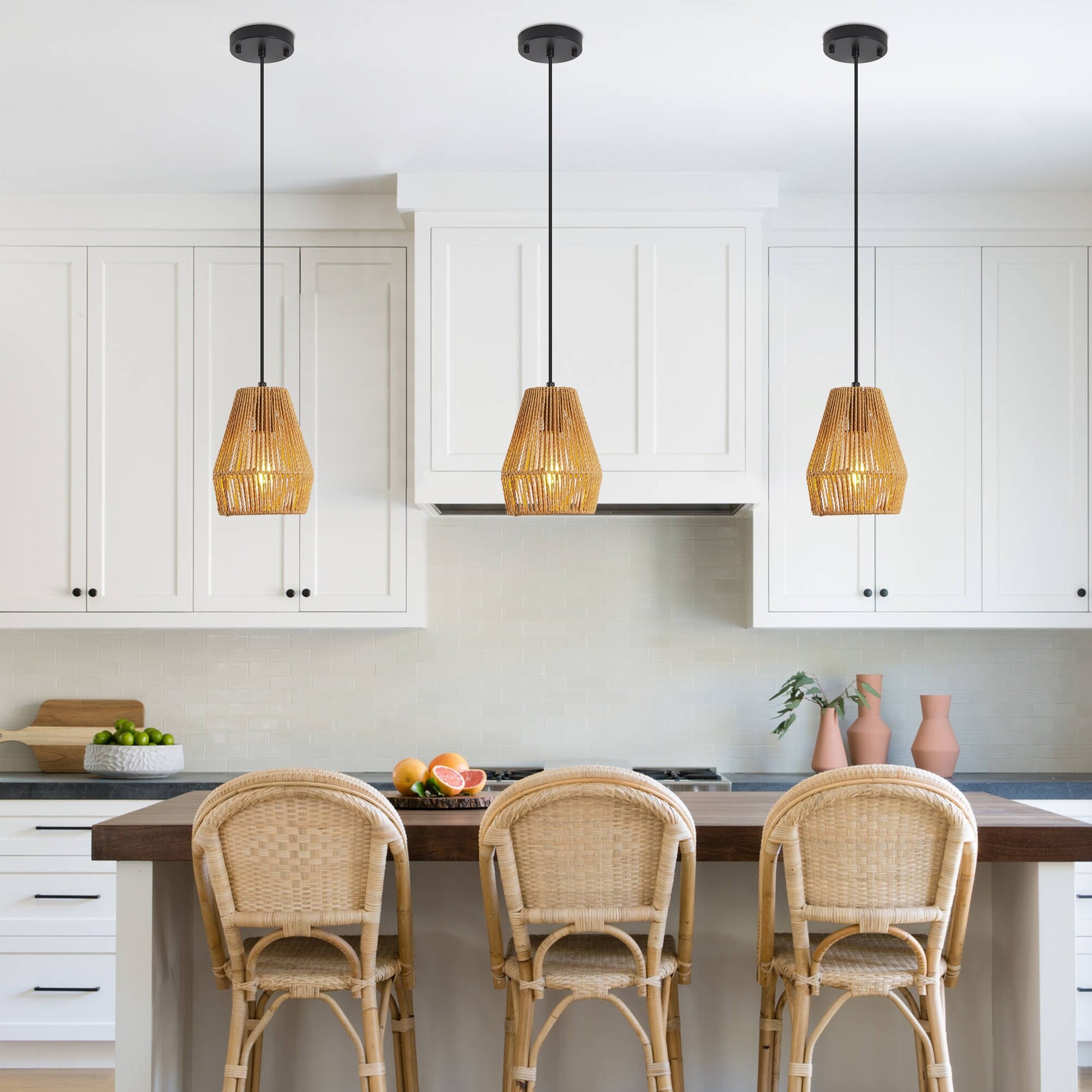 Rope pendant lamp on sale
