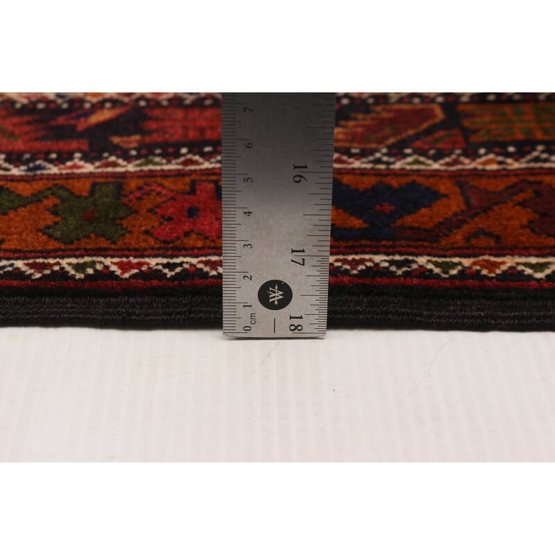 Teimani Black, Brown Rug 3'9" x 6'11" - 3'9 x 6'11