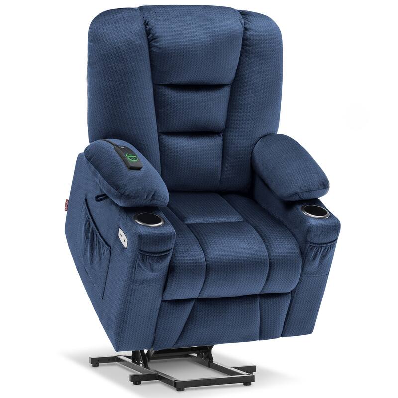 MCombo Small Power Lift Recliner Chair with Massage and Heat for Short Elderly People, Fabric 7569