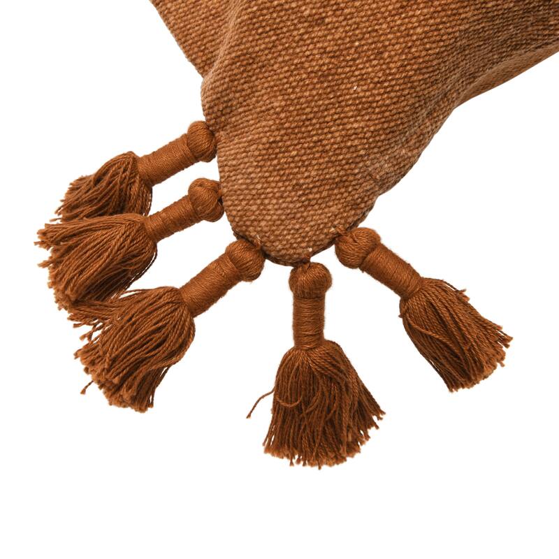 Square Canvas Pillow Cover with Tassels