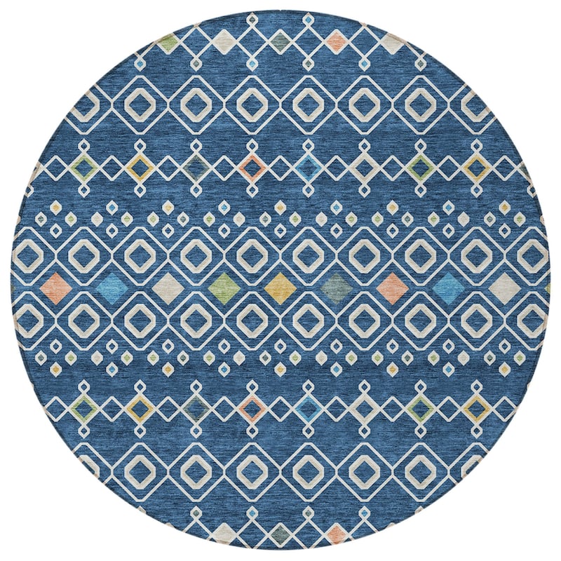 HomeRoots Geometric Modern Rectangle Outdoor Rug