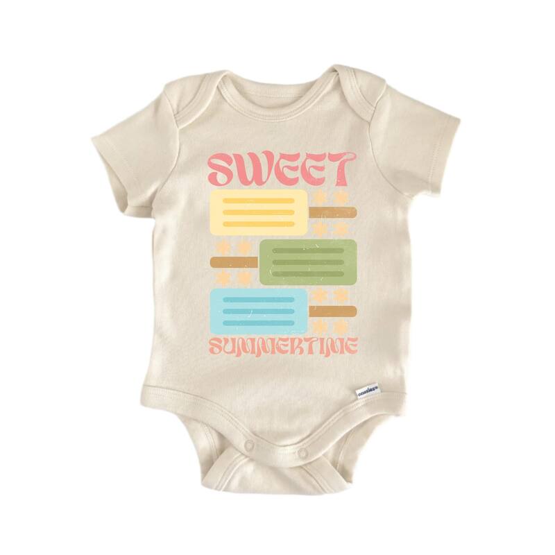 Sweet Summer Time Boho Beach - Baby Boy Girl Clothes Infant Bodysuit Funny Cute Newborn - White - 6-9M
