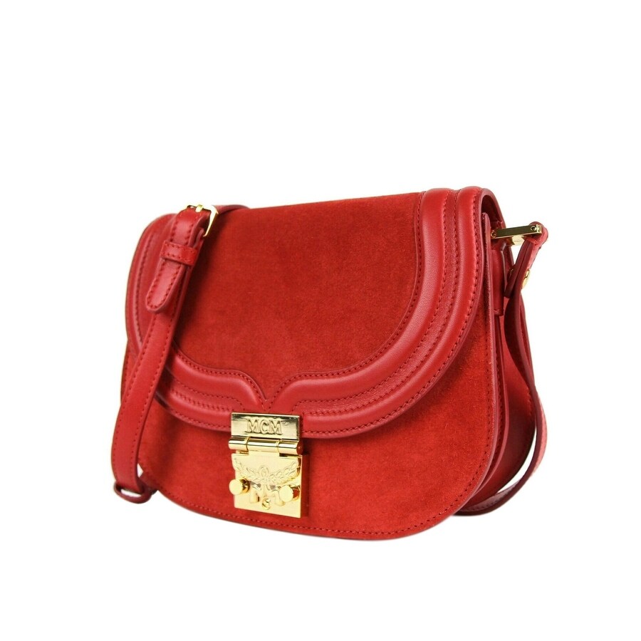 red mcm clutch