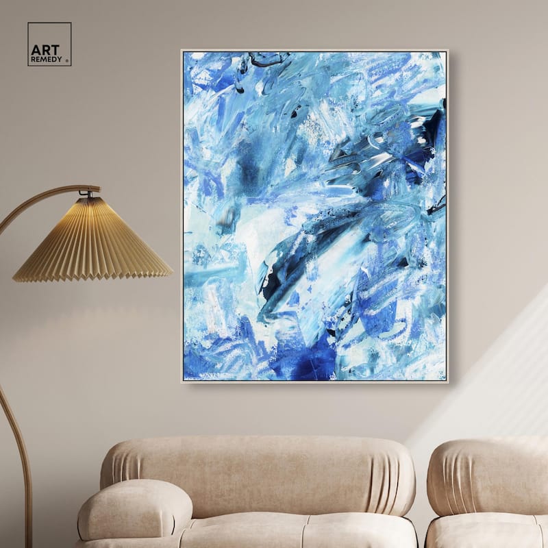 Impasto Blues Canvas by Art Remedy