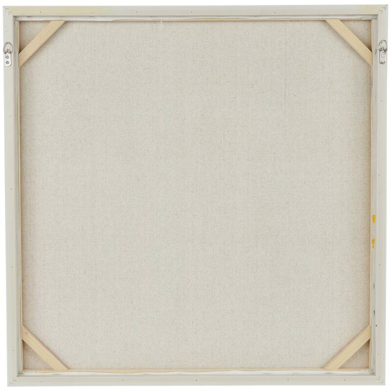 Canvas Abstract Paint Stroke Decorative Wall Art with White Frame - Multi Colored - Roche River Decor