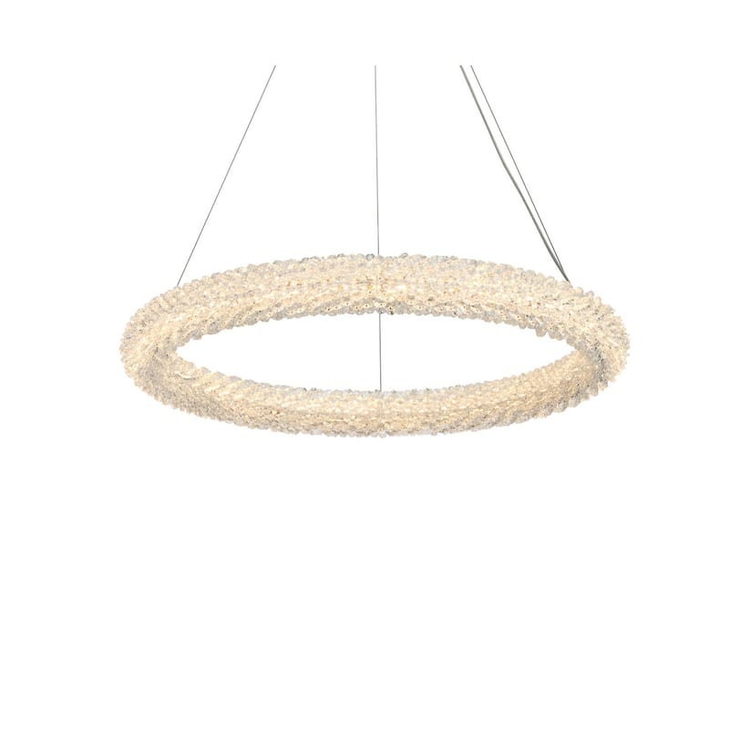 Elegant Lighting 3800D23 Bowen 24" Wide LED Crystal Ring Chandelier -