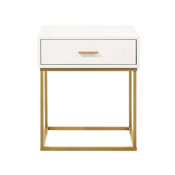 Luxeo Catalina 1 Drawer Glam Modern Nightstand Overstock 30296909 Black