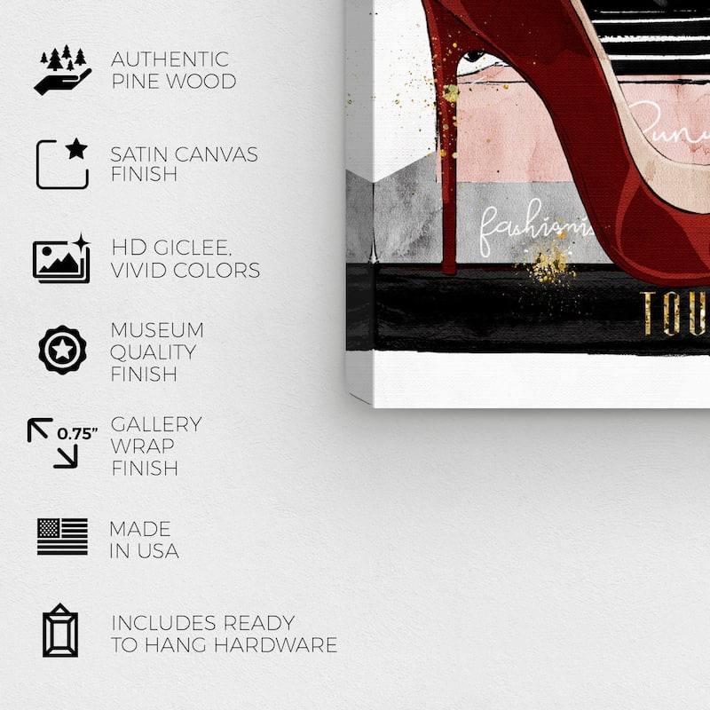 Wynwood Studio Canvas Fashion and Glam Autumn Fashion Books Black and Modern & Contemporary Wall Art Canvas Print