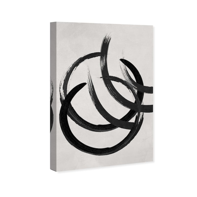 Wynwood Studio Canvas Abstract Roads to Nowhere Black and Modern & Contemporary Wall Art Canvas Print