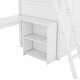preview thumbnail 12 of 21, Wooden Twin size Loft Bed with Desk, Shelves and Wardrobe