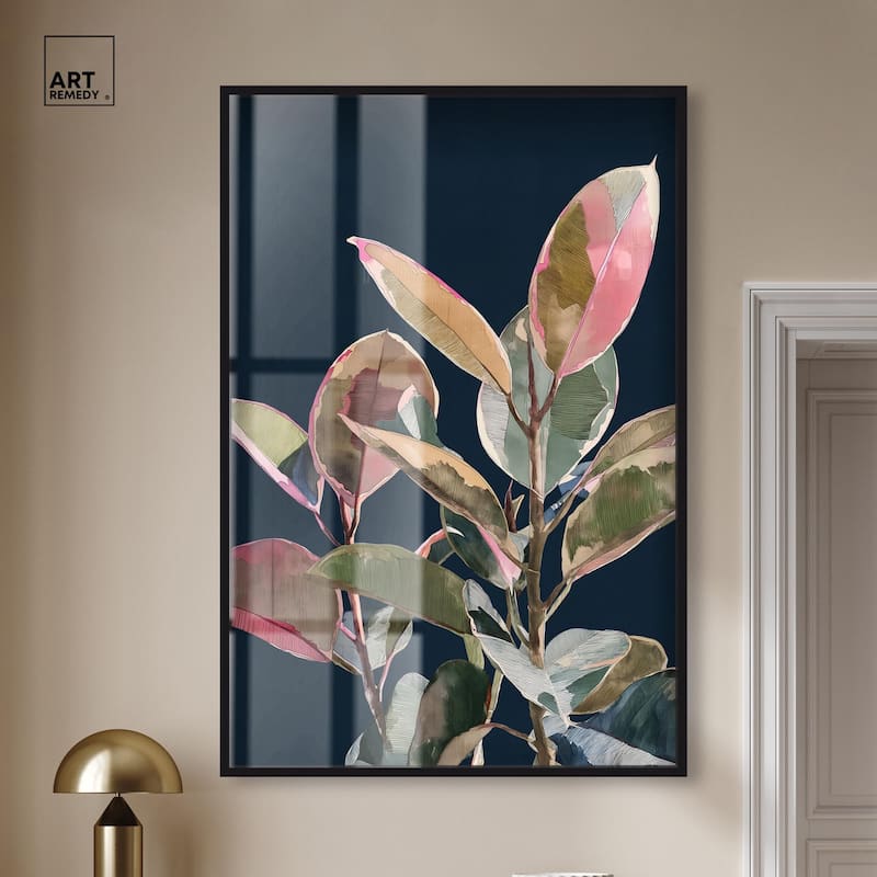 Fuchsia Frond II Shadowbox by Art Remedy