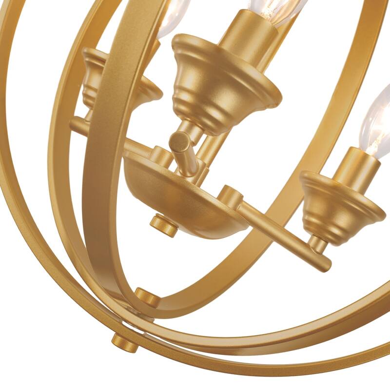 3-Light Farmhouse Globe Chandelier for Dining Room Kitchen Island