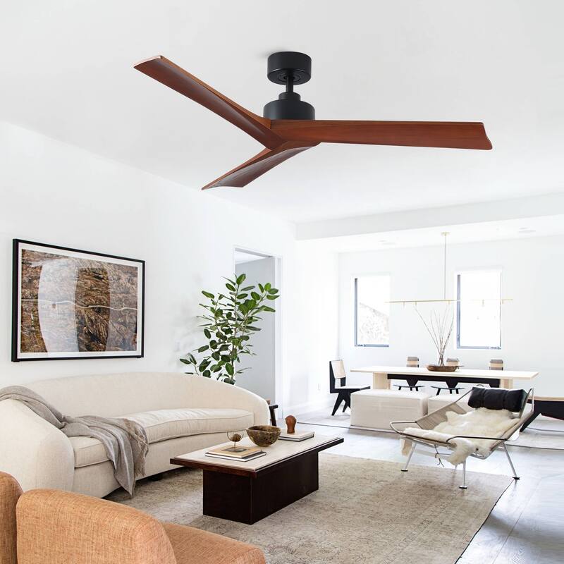 52" Black Lowe Profile Ceiling Fan without Light