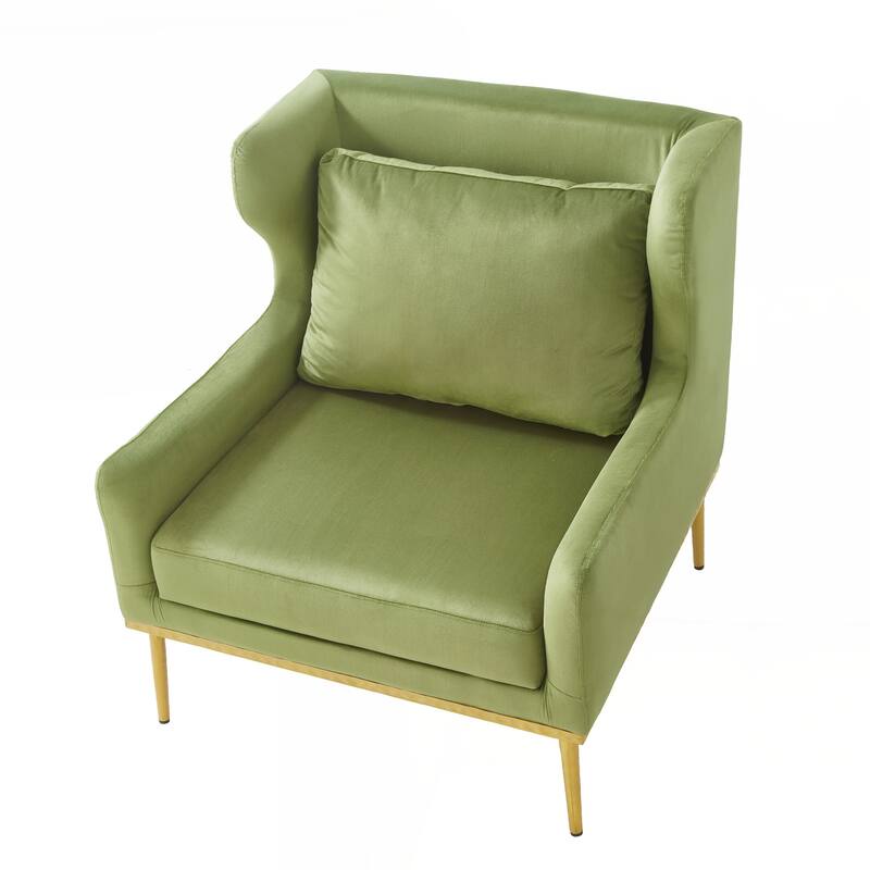 Modern Armchair Velvet Accent Chair Reading Chair Single Sofa Chair for Living Room