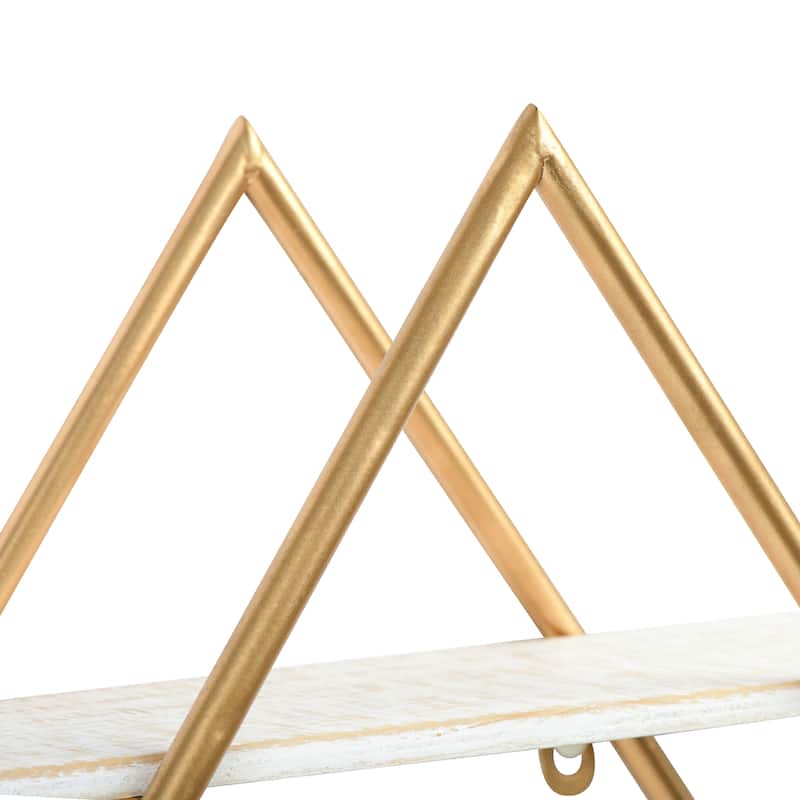 Wood and Iron Diamond Wall Shelf