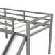 preview thumbnail 12 of 27, Artsy & Multi-Functional L-Shaped Twin Size Loft Bed with Ladder and Slide, Space-saving Design and Sturdy Construction, Grey