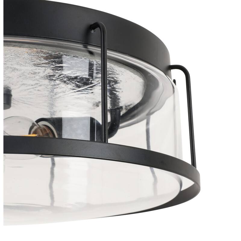 3-Light Black Industrial VIntage Cage Ceiling Light