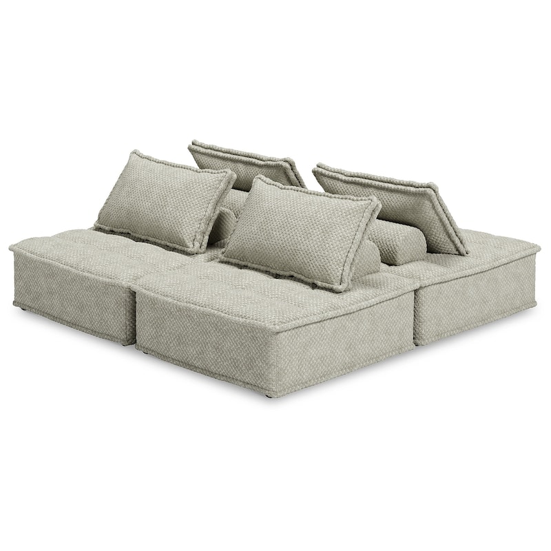 Signature Design by Ashley Bales Gray 4-Piece Modular Seating - 117" W x 78" D x 28" H
