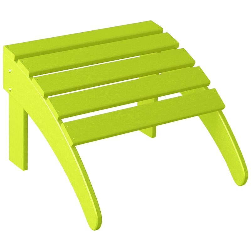 Aderson Outdoor Poly Adirondack Chair with Ottoman 4-Piece Set