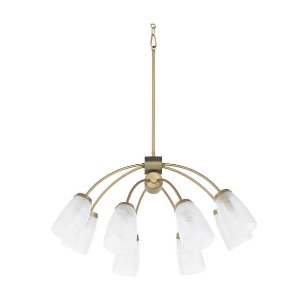 slide 2 of 7, Quorum International 6077-8 Wallinger 8 Light 32" Wide Chandelier Aged Brass