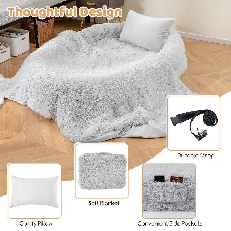 Gymax 68'' x 46'' x 10'' Human Dog Bed Orthopedic Dog Bed w/ Soft