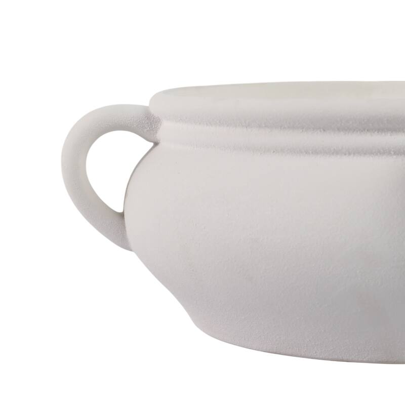 Ceramic Decorative Candle Modern Casual Design Home Office - 11" White - 11.0"