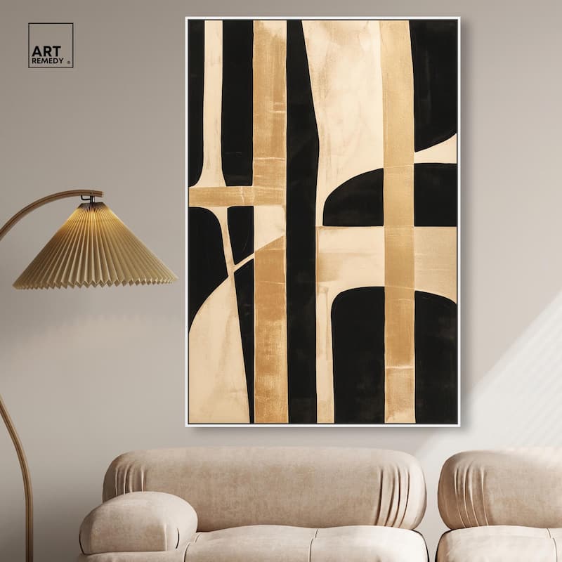 Noir and Gold I Canvas by Art Remedy