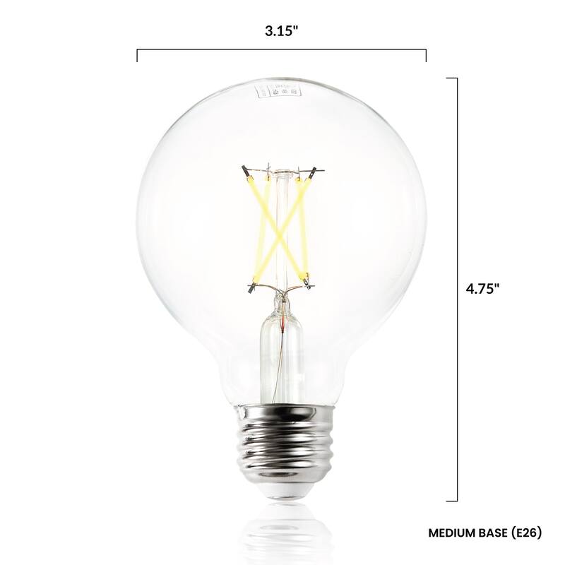 Light Society Set of 4 Niva G25 LED Filament Light Bulbs
