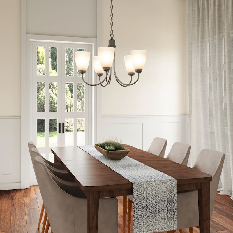 Brio Lighting Nell 5 - Light Shaded Classic/ Traditional Ceiling Chandelier