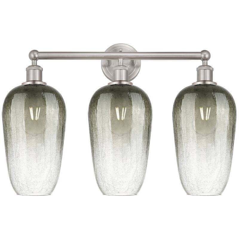 Innovations Lighting 616-3W-18-25 Brookhaven Flute Vanity Brookhaven - Brushed Satin Nickel / Slate