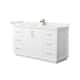 Option White / Carrara Cultured Marble Top / Satin Bronze