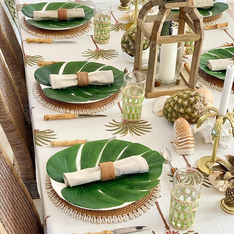 Tropical Tablecloth - Palm Tree Green