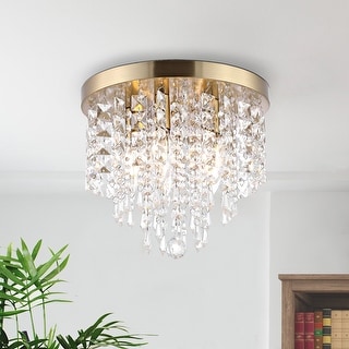 GetLedel Modern 5-Light Crystal Flush Mount Chandelier