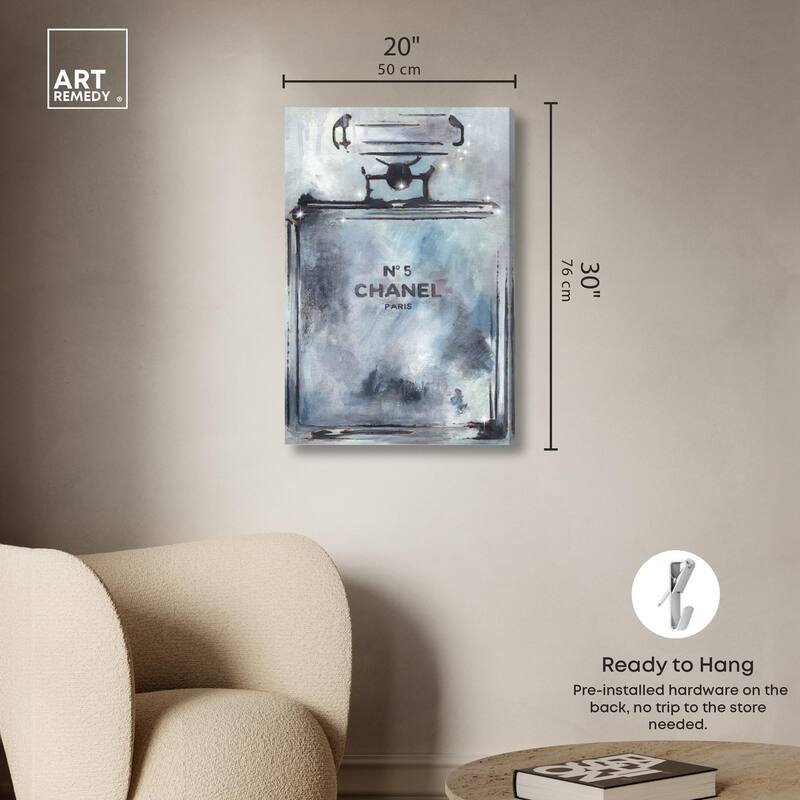 Doll Memories - Grey Perfume Canvas by Art Remedy, Gallery Wrapped