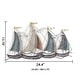 preview thumbnail 12 of 15, Adeco 3D Metal Ship Wall Decoration Sailboat Wall Sculpture