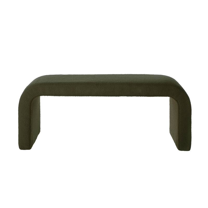 3-Piece End of Bed Bench Set with 2 Small Benches, Teddy Ottoman Bench Sofa Footrest for Entryway, Living Room