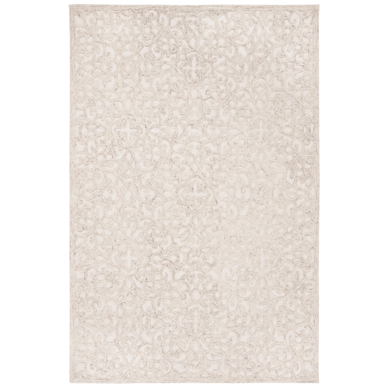 SAFAVIEH Handmade Trace Racheal Modern Wool Rug - 5' x 8' - Camel/Ivory