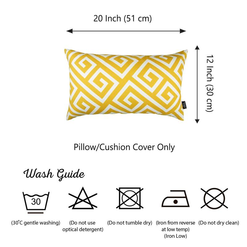 Greek Key Lumbar Throw Pillow Cover