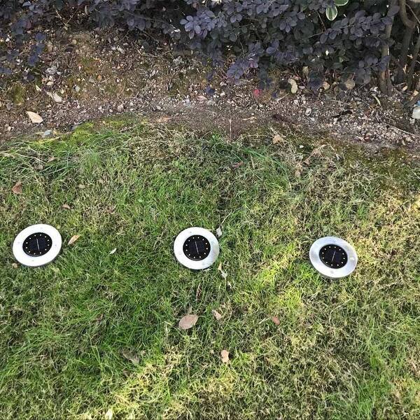 12LED Solar Power Buried Light Under Ground Lamp Outdoor Lawn Way Garden Decking 12LED Solar Power Buried Light Under Ground Lamp Outdoor Lawn Way Garden Decking