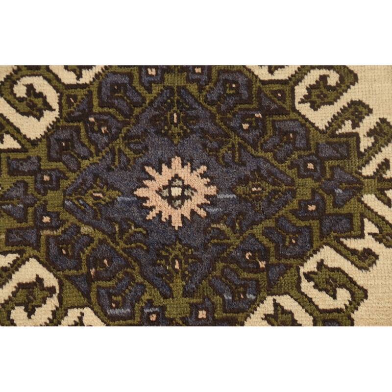 Traditional Geometric Bakhtiari Persian Area Rug Handmade Wool Carpet - 3'7" x 5'4"