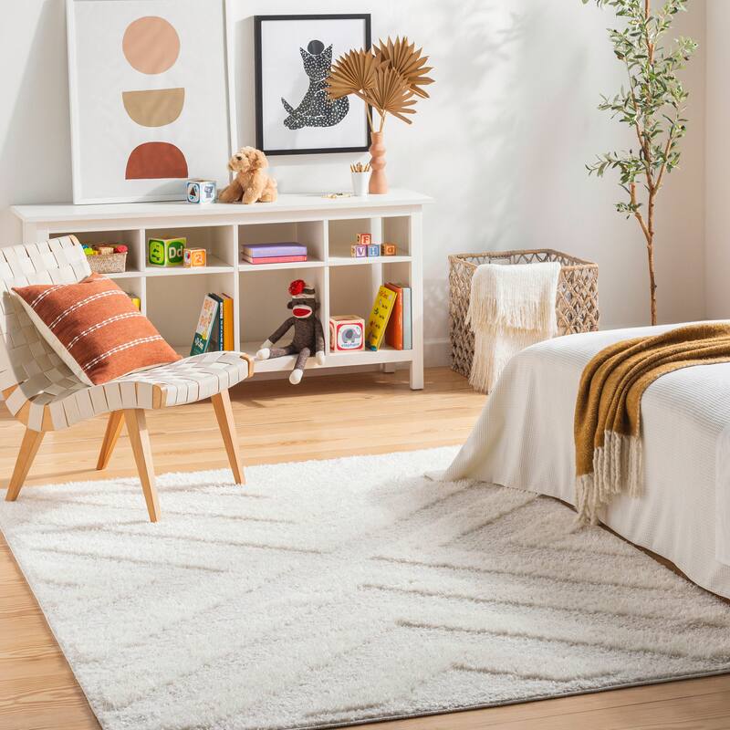 Livabliss Rodos Modern Chevron Plush Area Rug
