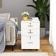 preview thumbnail 15 of 22, 3-Drawer Rolling Wood File Cabinet with Lock
