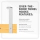 preview thumbnail 2 of 6, Bamboo Stainless Steel Over-the-Door Towel Hooks: Stylish and Functional Bathroom Organization Solution for Towels and More
