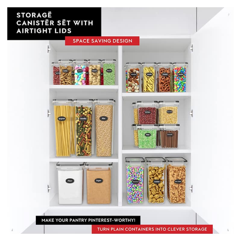 DWËLLZA KITCHEN Clear Cereal Storage Containers Set of 3