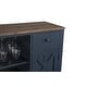 preview thumbnail 18 of 33, 47 in. Modern X-Door Wine Cabinet w/ Built-in Wine Rack - 47" in Width